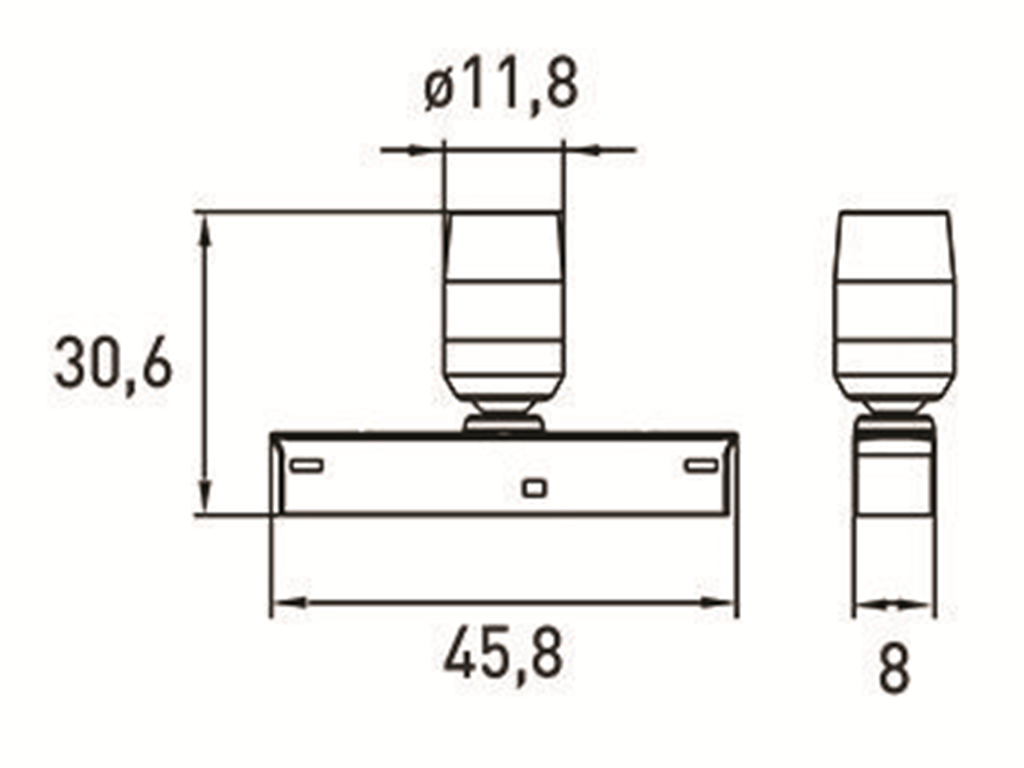 Faretto Led 0,6w per Mini Rail Nero 4000K | Luce Viva - immagine 2